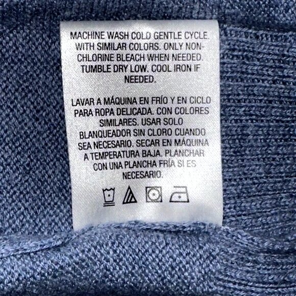 Laura Scott Cornflower Blue Open Front Cardigan Soft Knit Cozy Preppy M - Picture 5 of 5